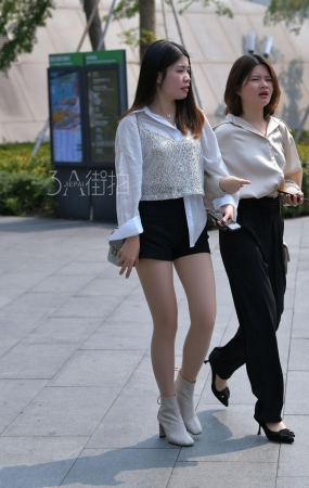 9319-3深圳街拍，美腿，肉丝美眉-20P